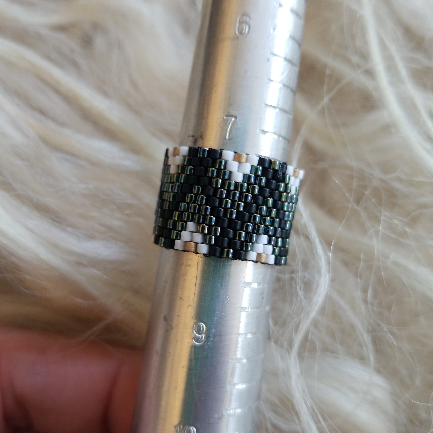 Aztec Beaded Ring