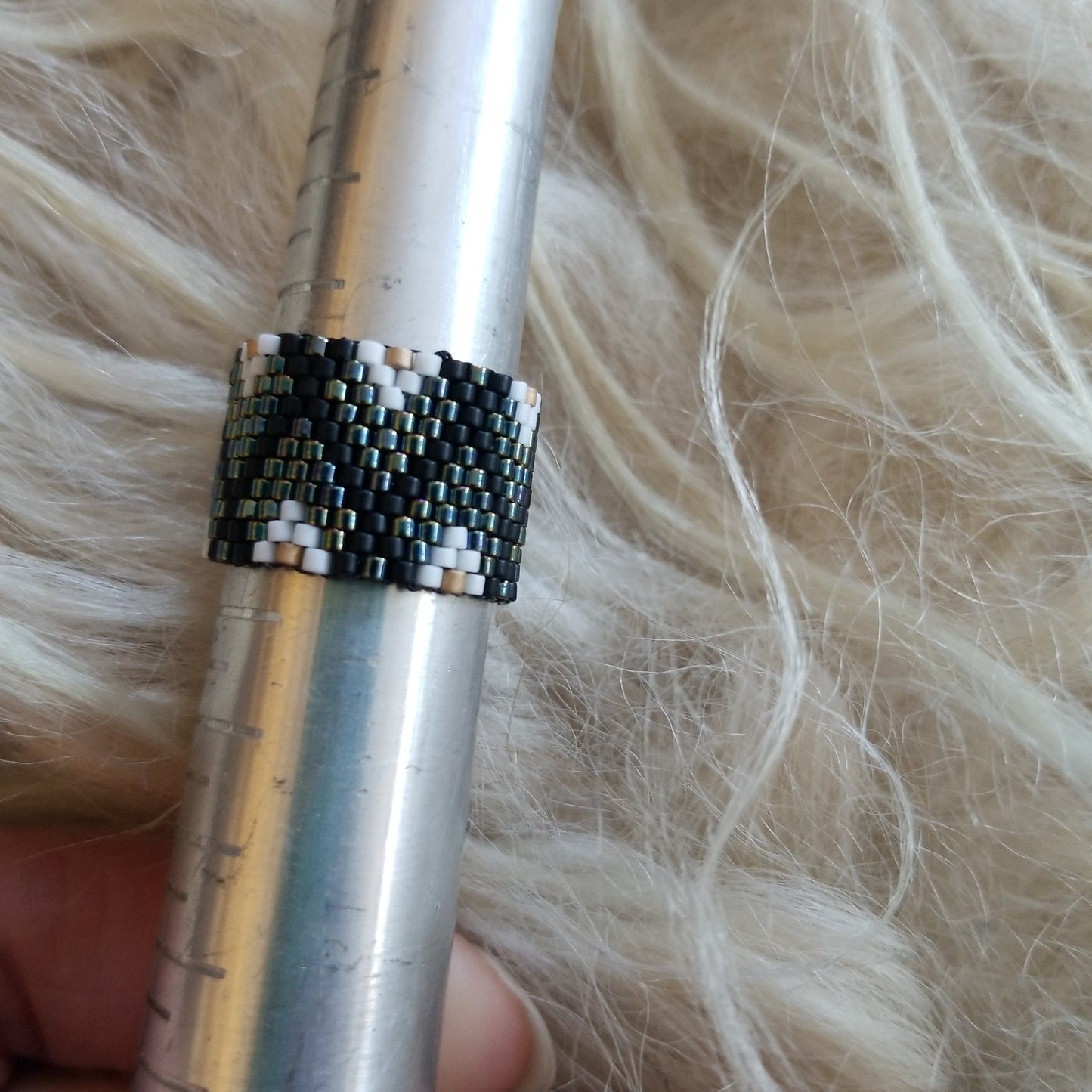 Aztec Beaded Ring