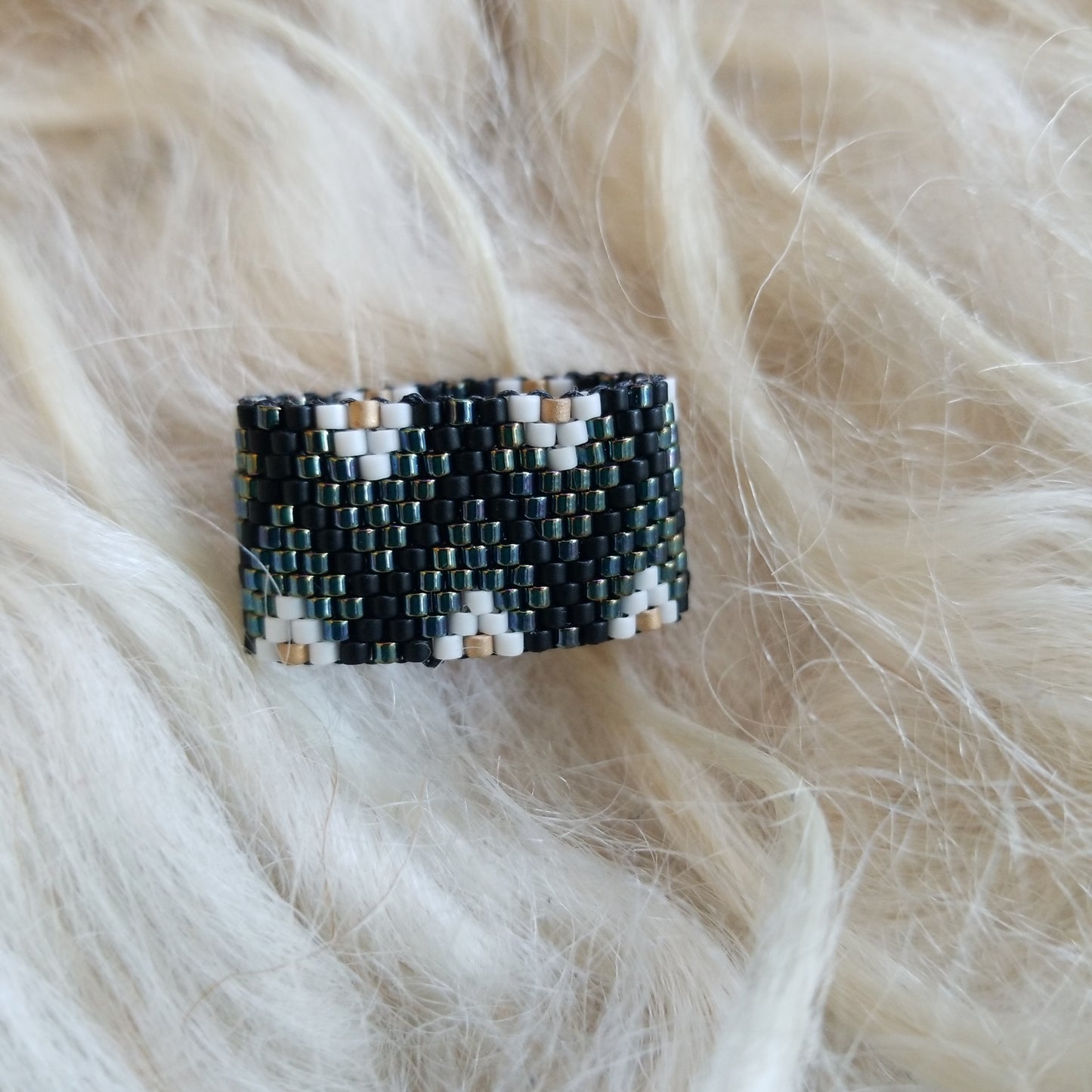 Aztec Beaded Ring
