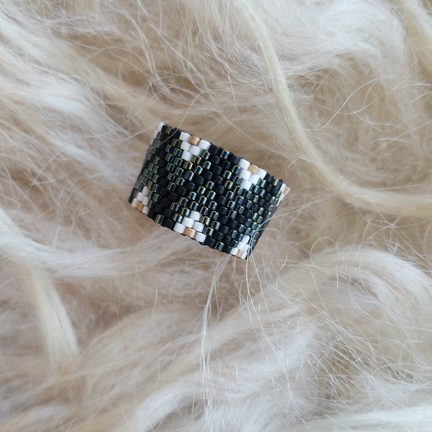 Aztec Beaded Ring