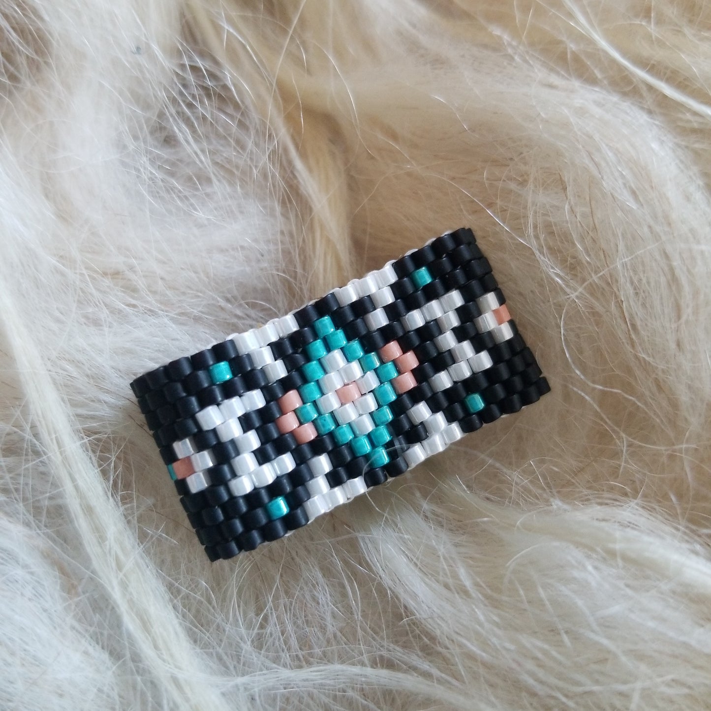 Aztec Beaded Ring