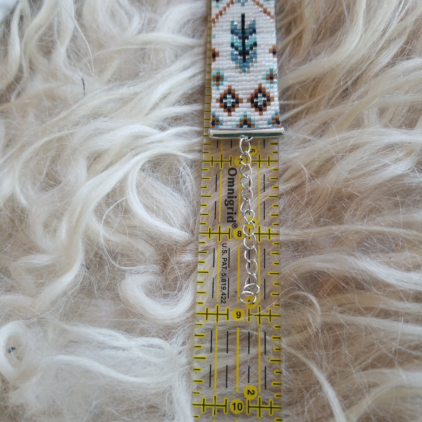Diamond Feathers Beaded Bracelet