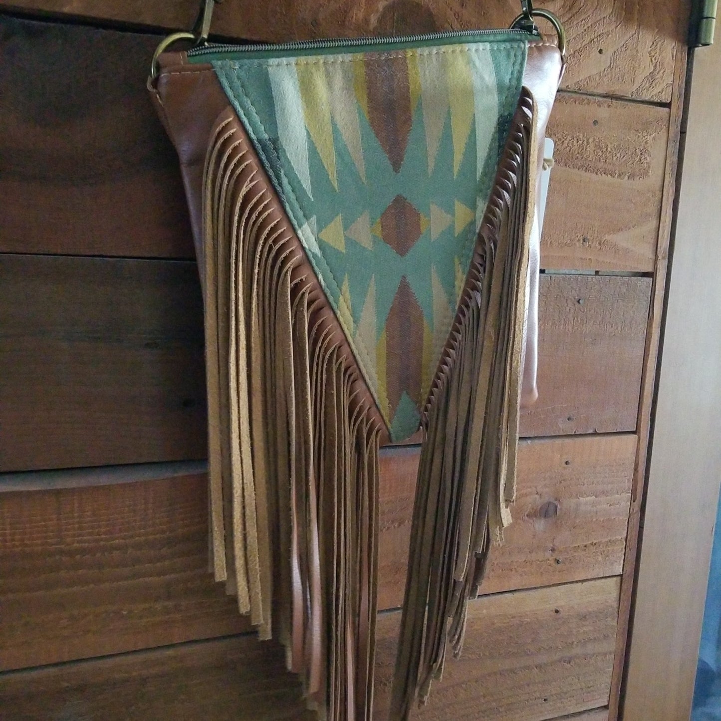 Harding Sage Fringe Purse