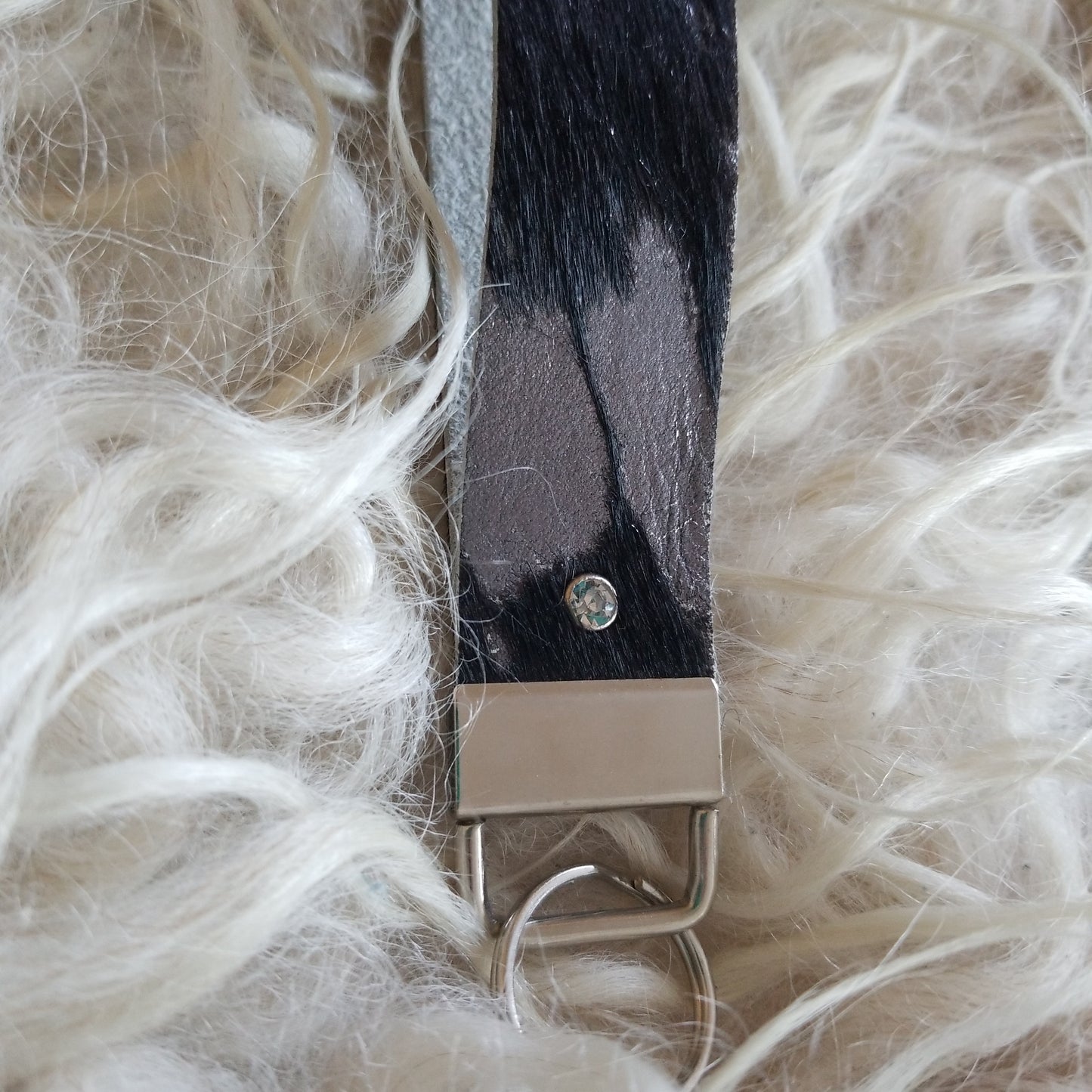 Black Acid Wash Key Fob