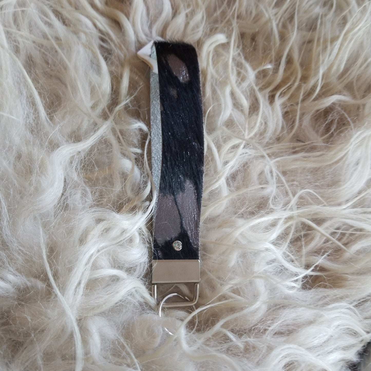 Black Acid Wash Key Fob