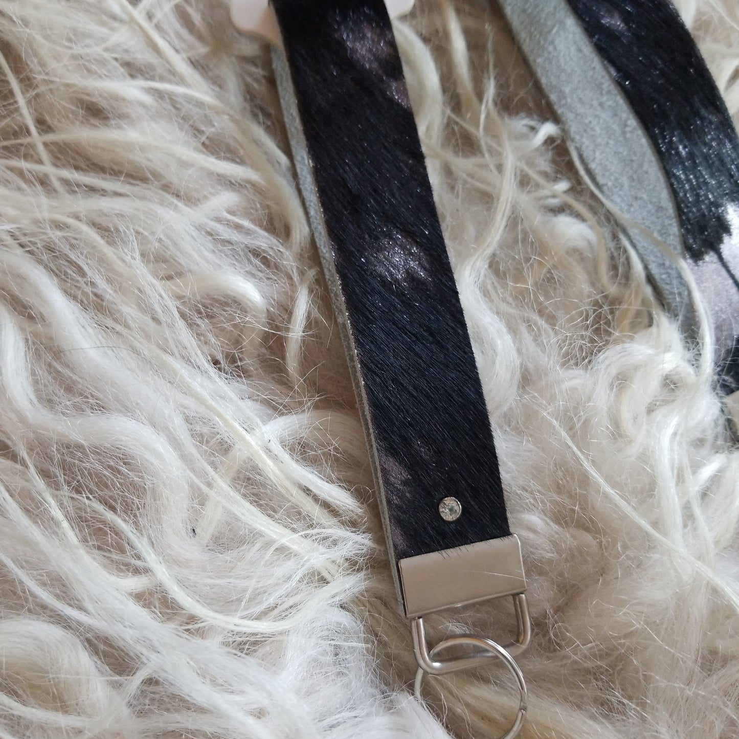 Black Acid Wash Key Fob