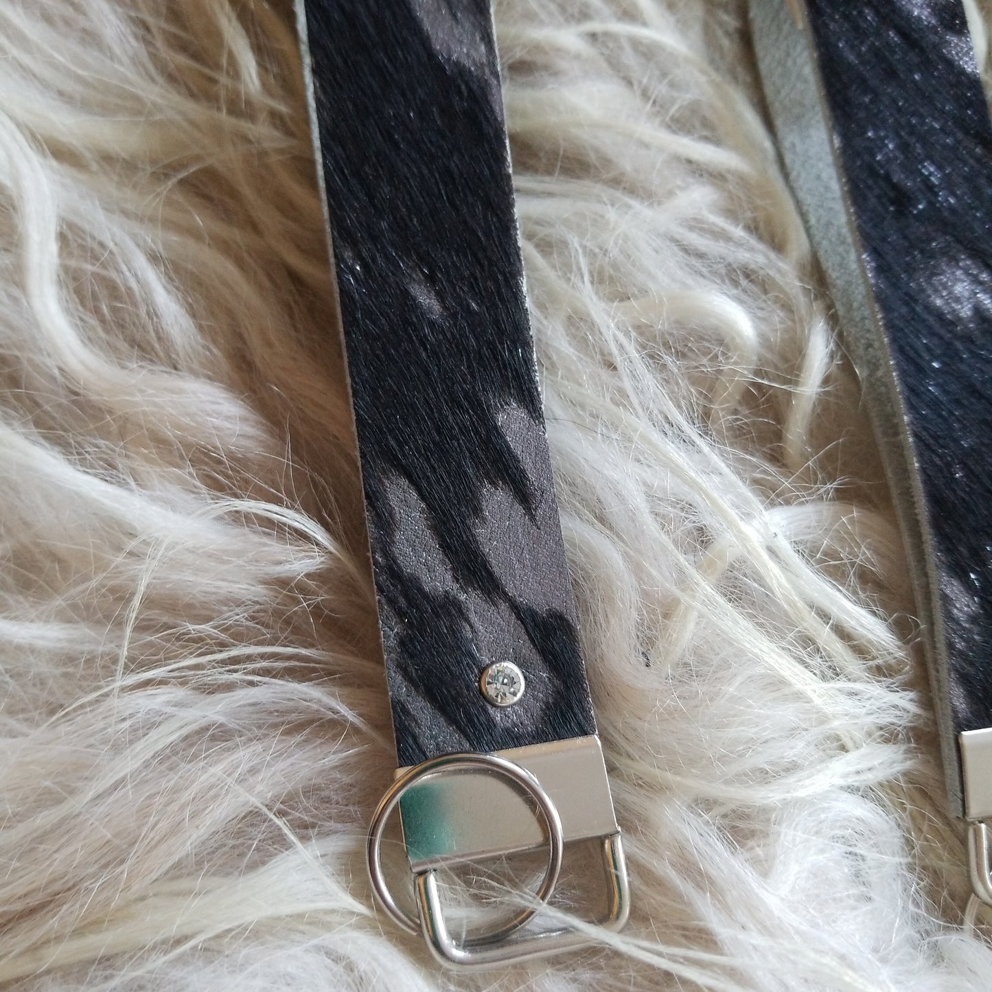 Black Acid Wash Key Fob