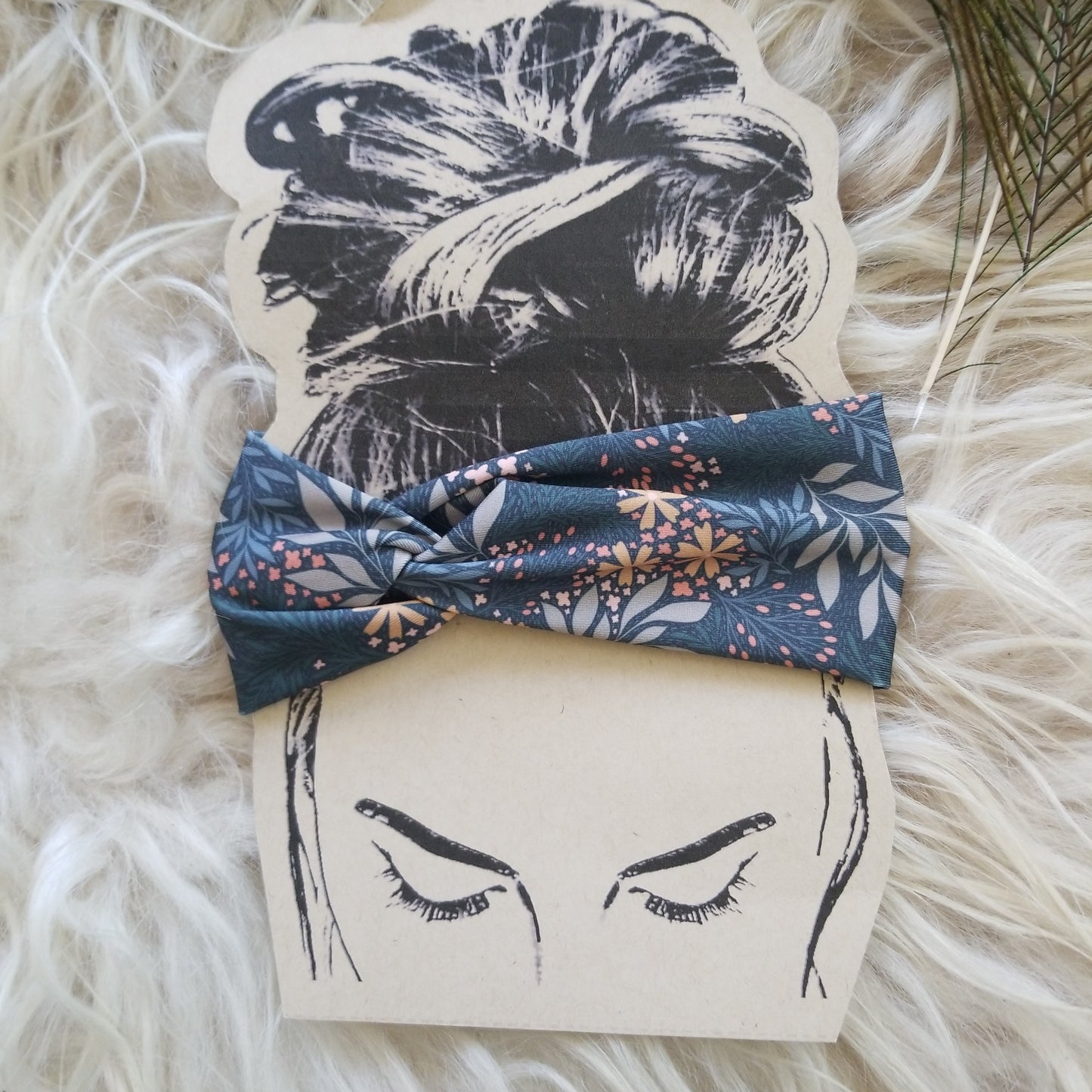 Black Floral Headband