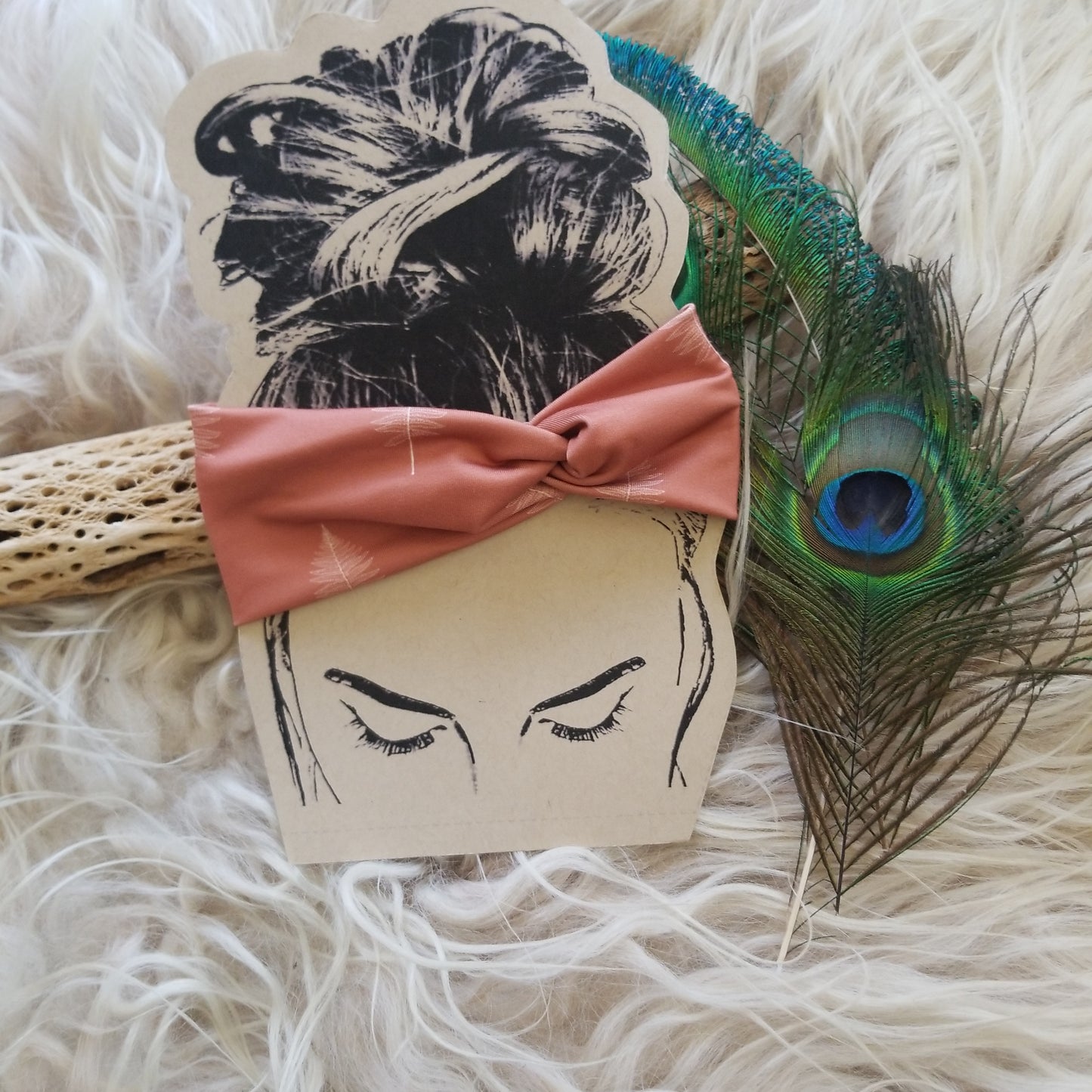 Coral Fern Toddler Headband