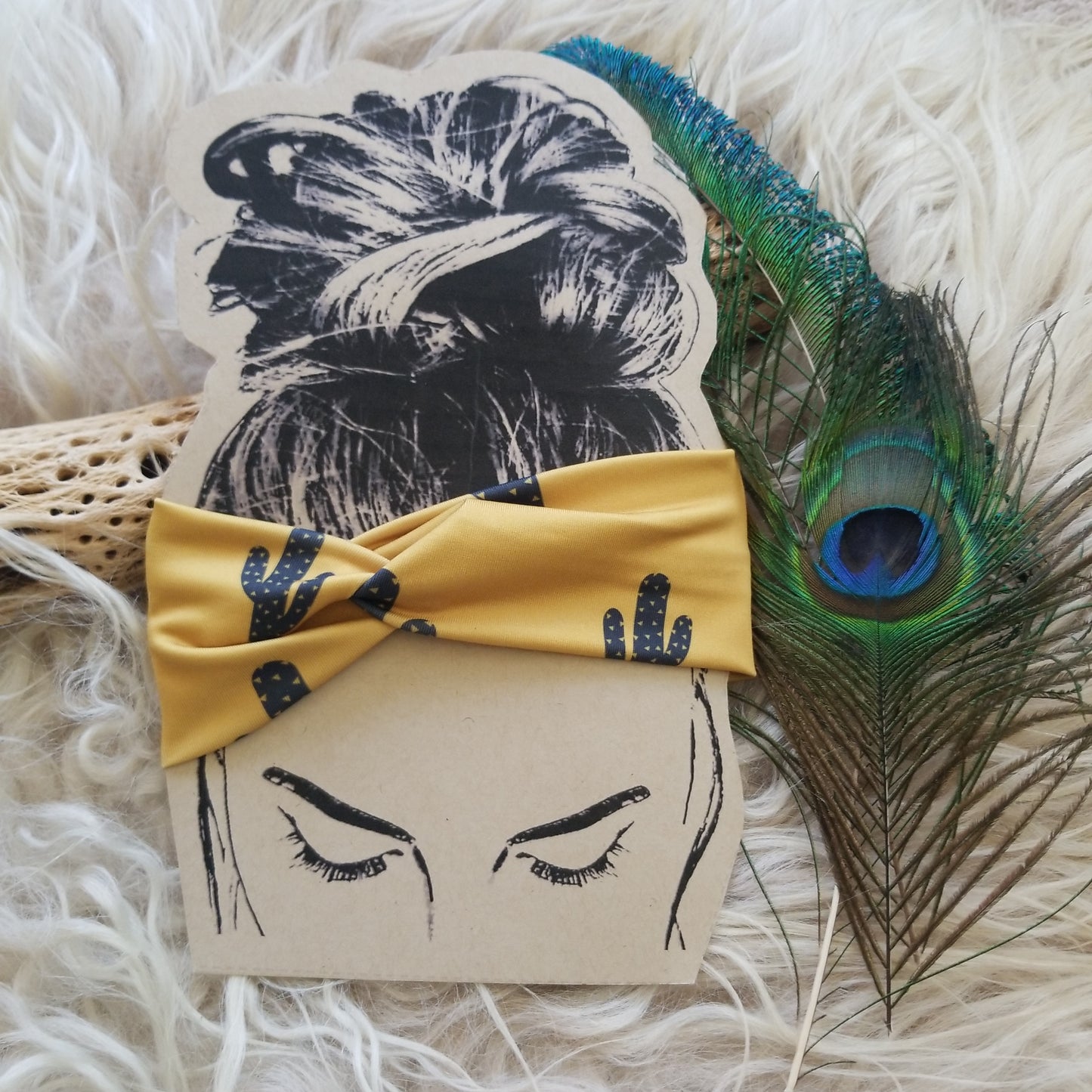 Mustard Cactus Toddler Headband