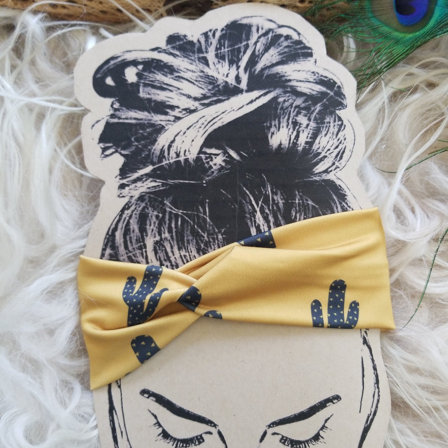 Mustard Cactus Toddler Headband