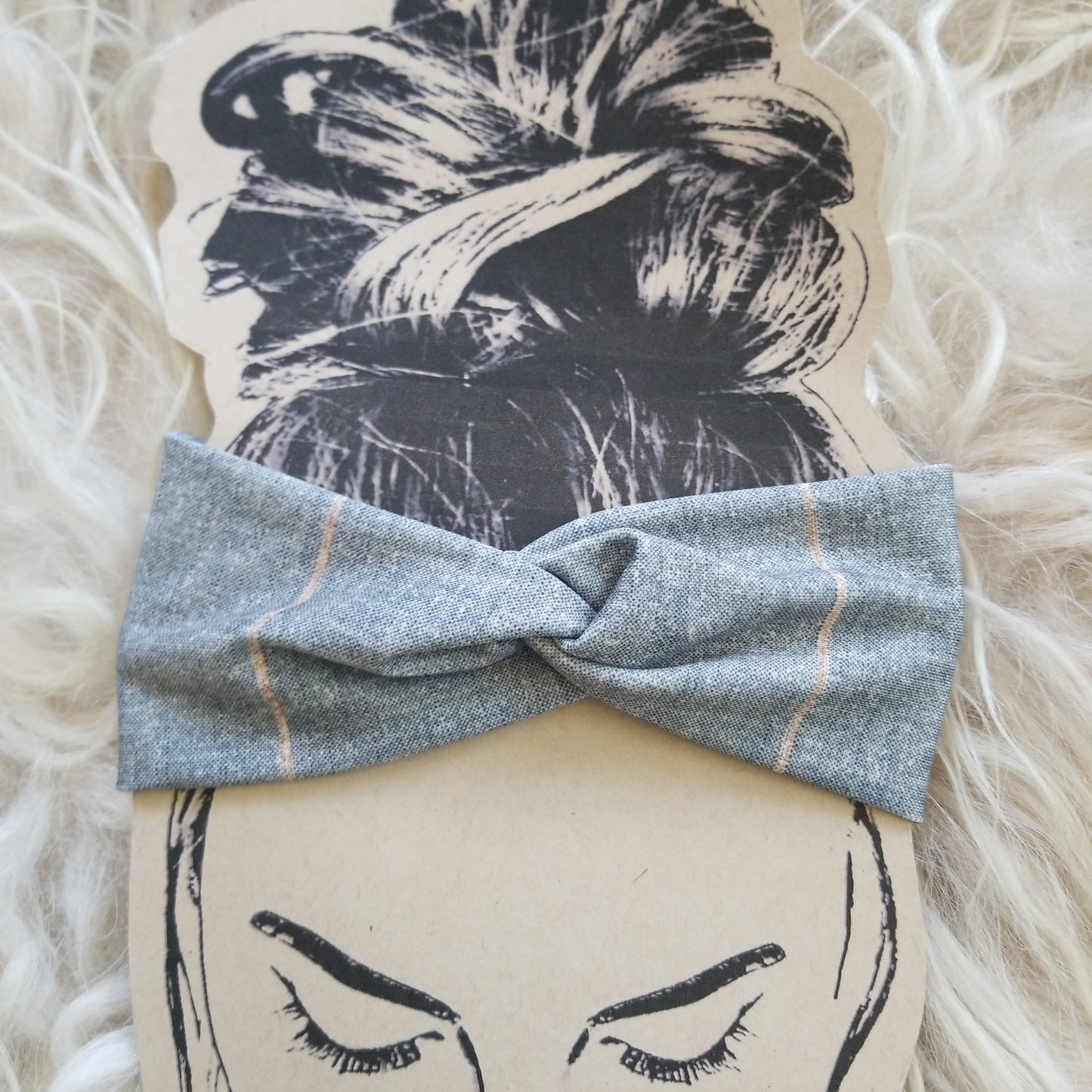 Grey Stripe Toddler Headband