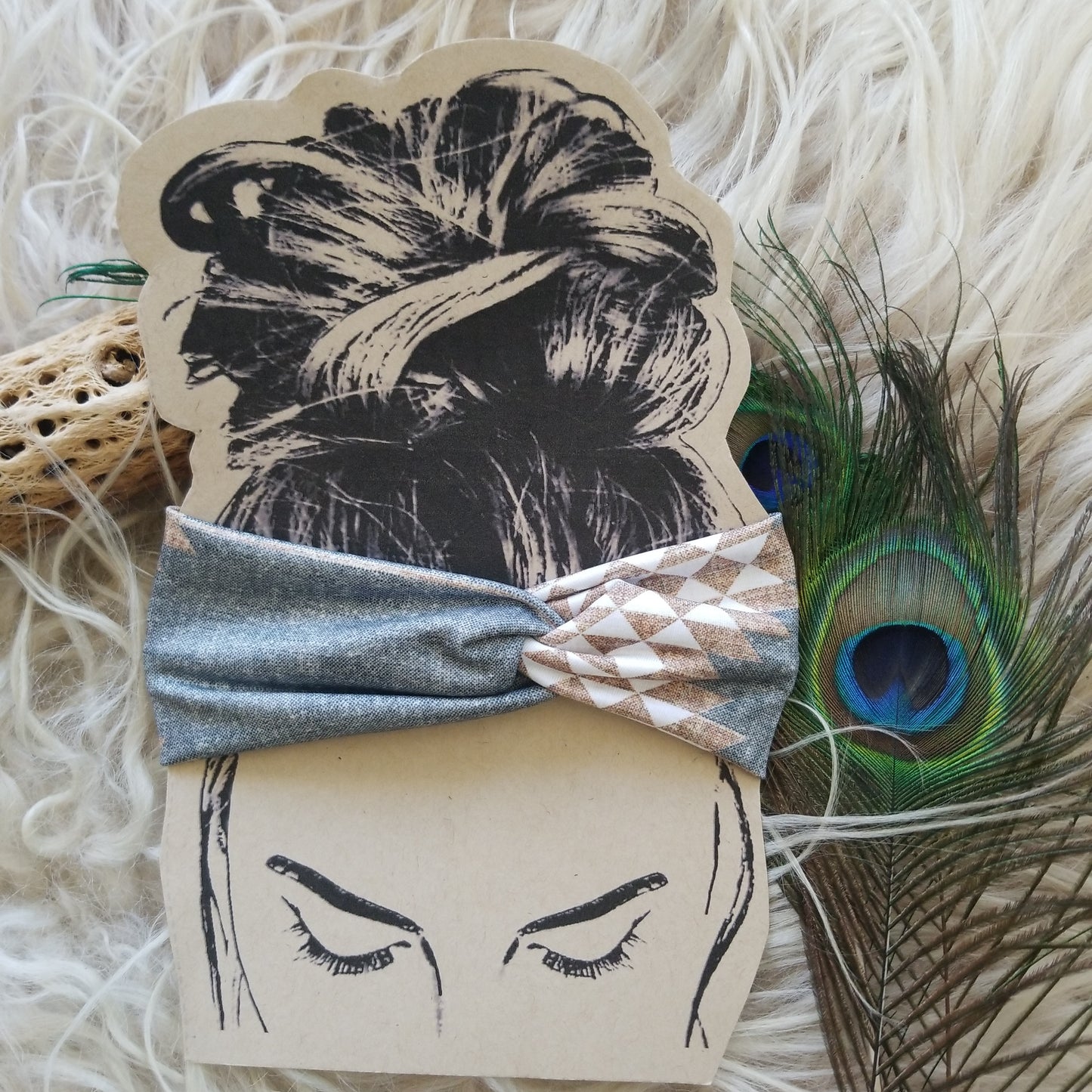 Grey Diamonds Toddler Headband