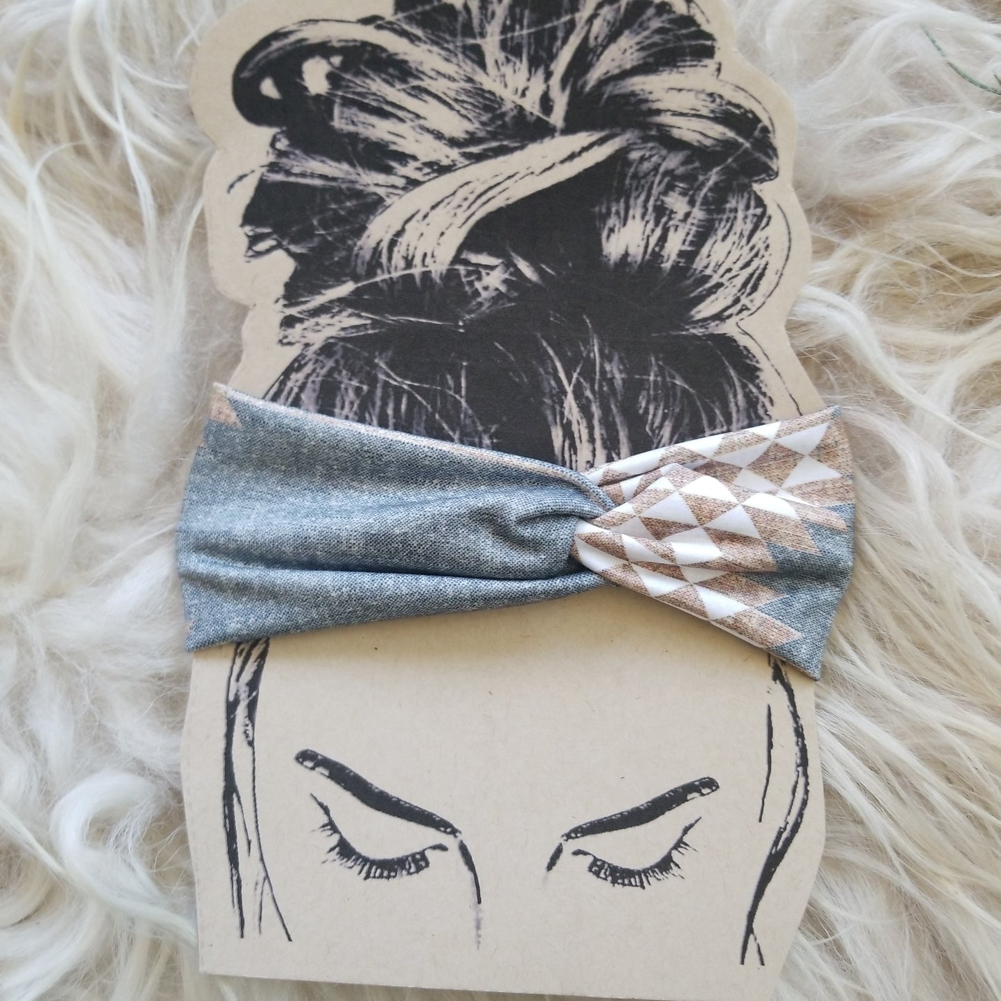 Grey Diamonds Toddler Headband