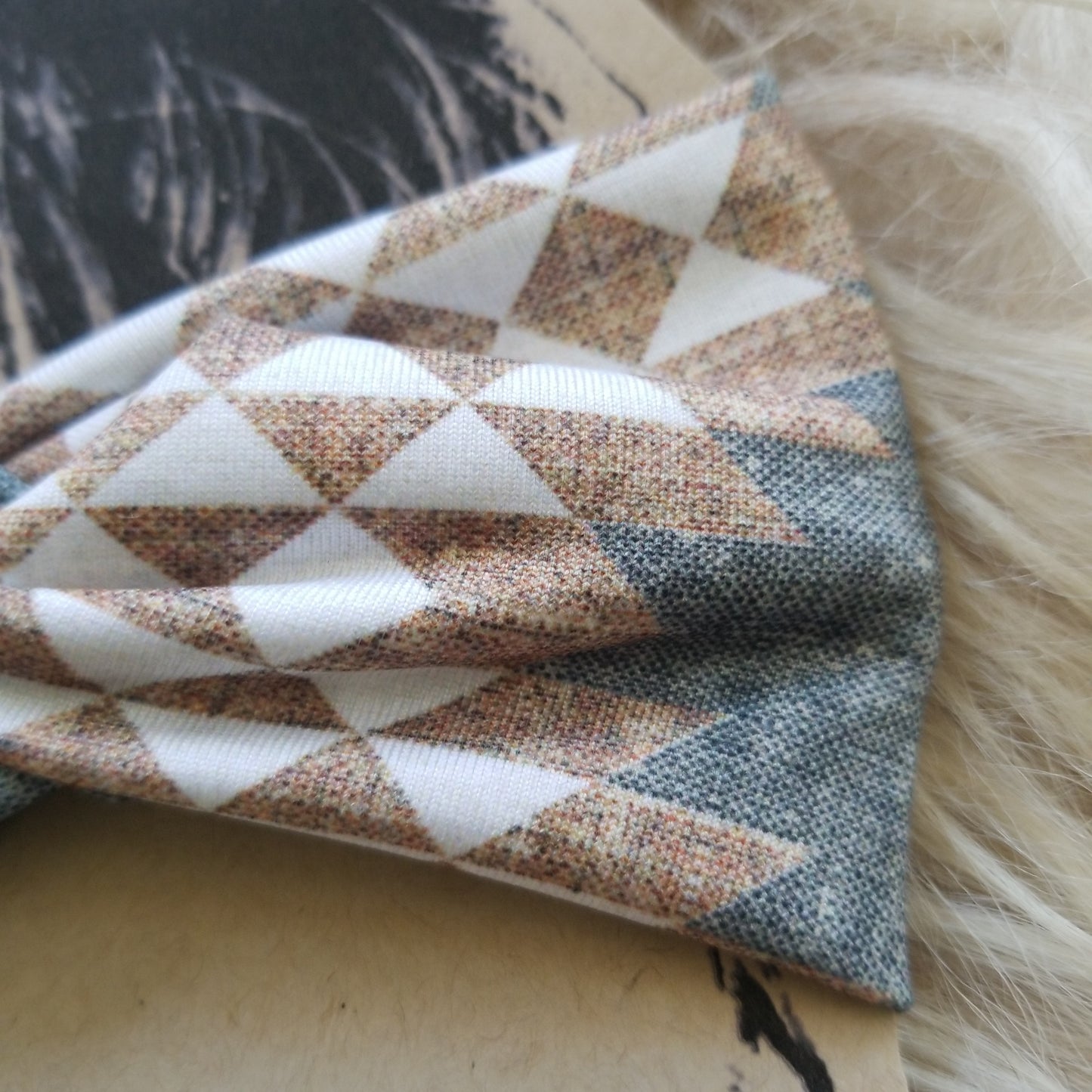 Grey Diamonds Toddler Headband