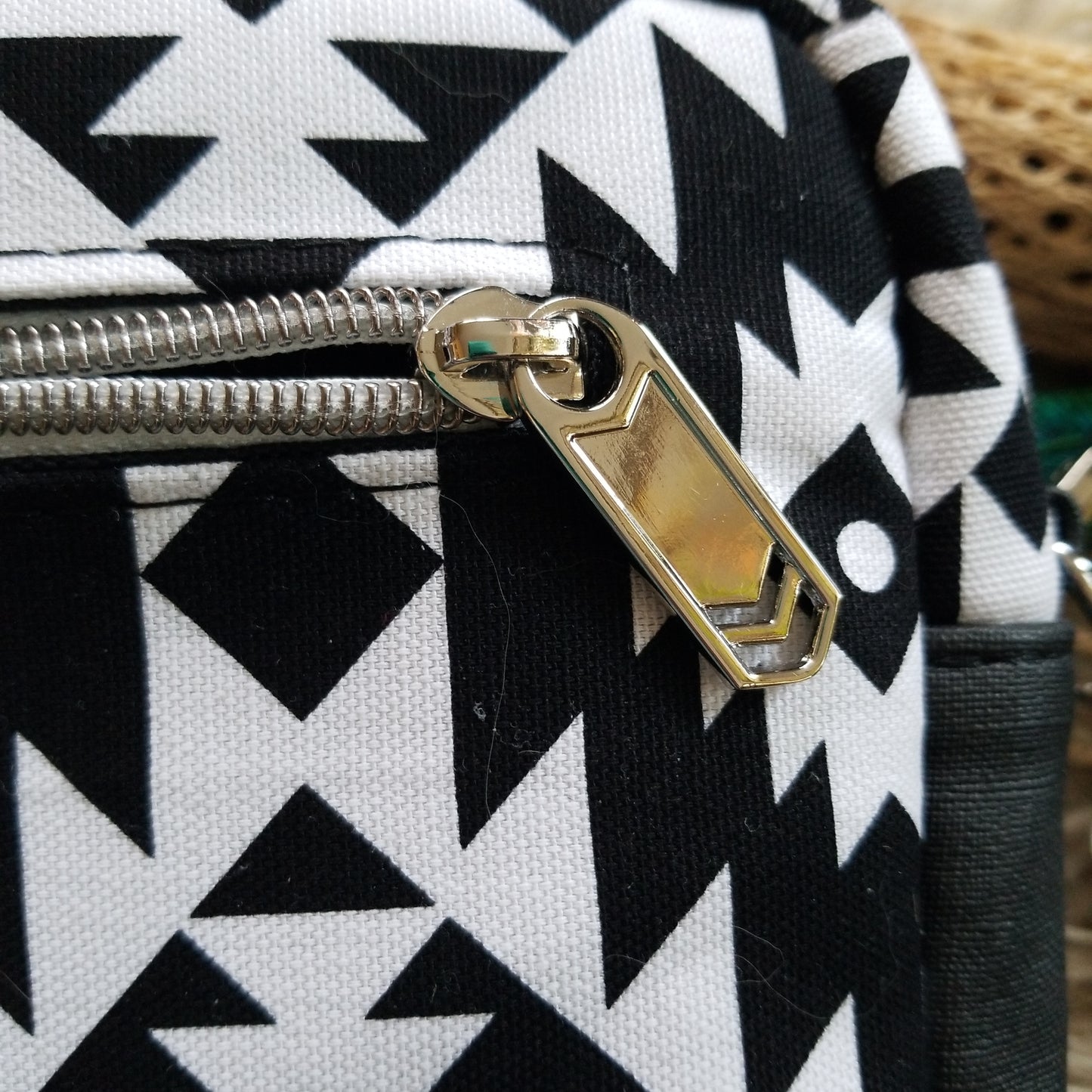 Black and White Aztec Handbag