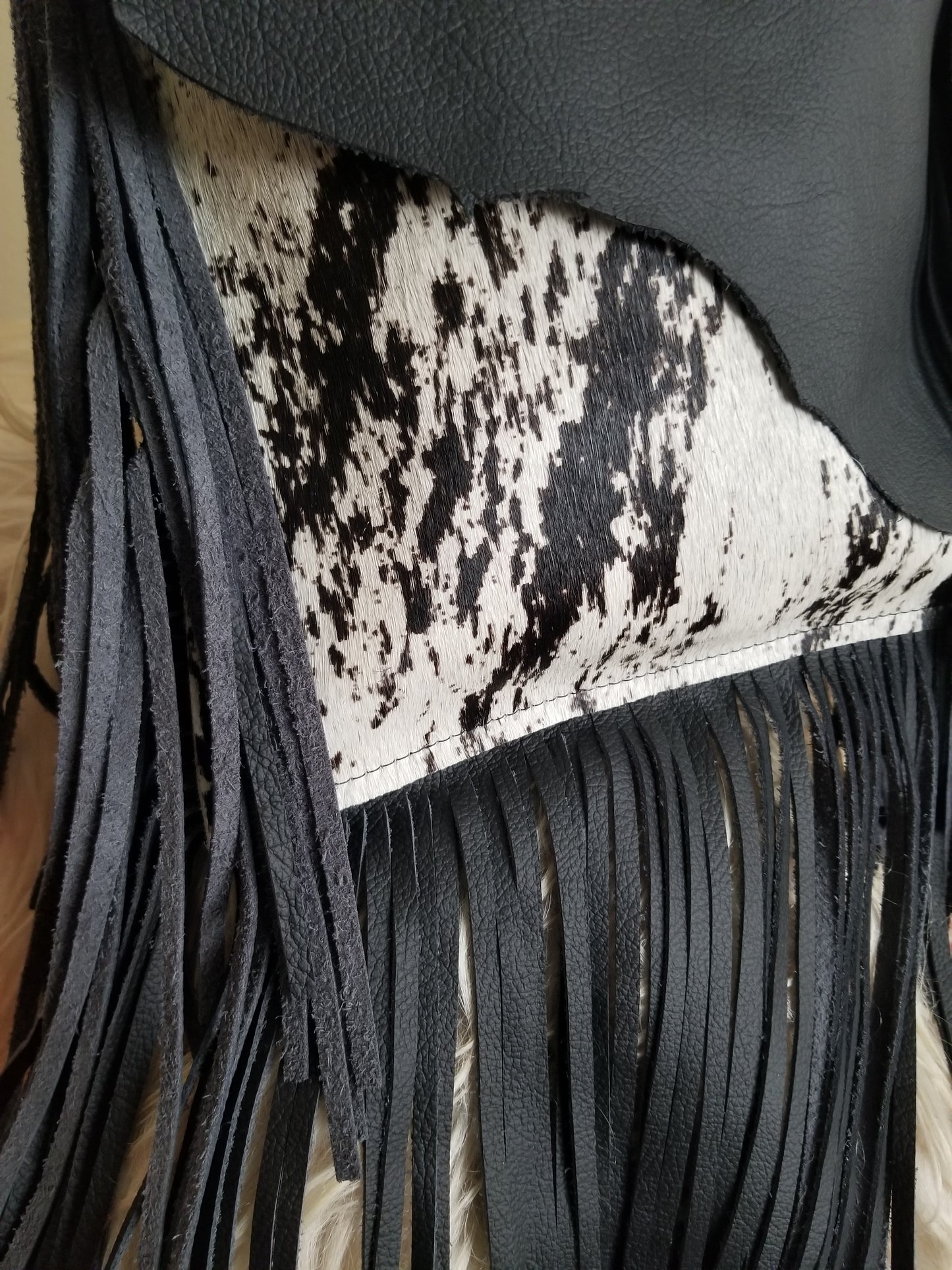 Cowhide Fringe Purse