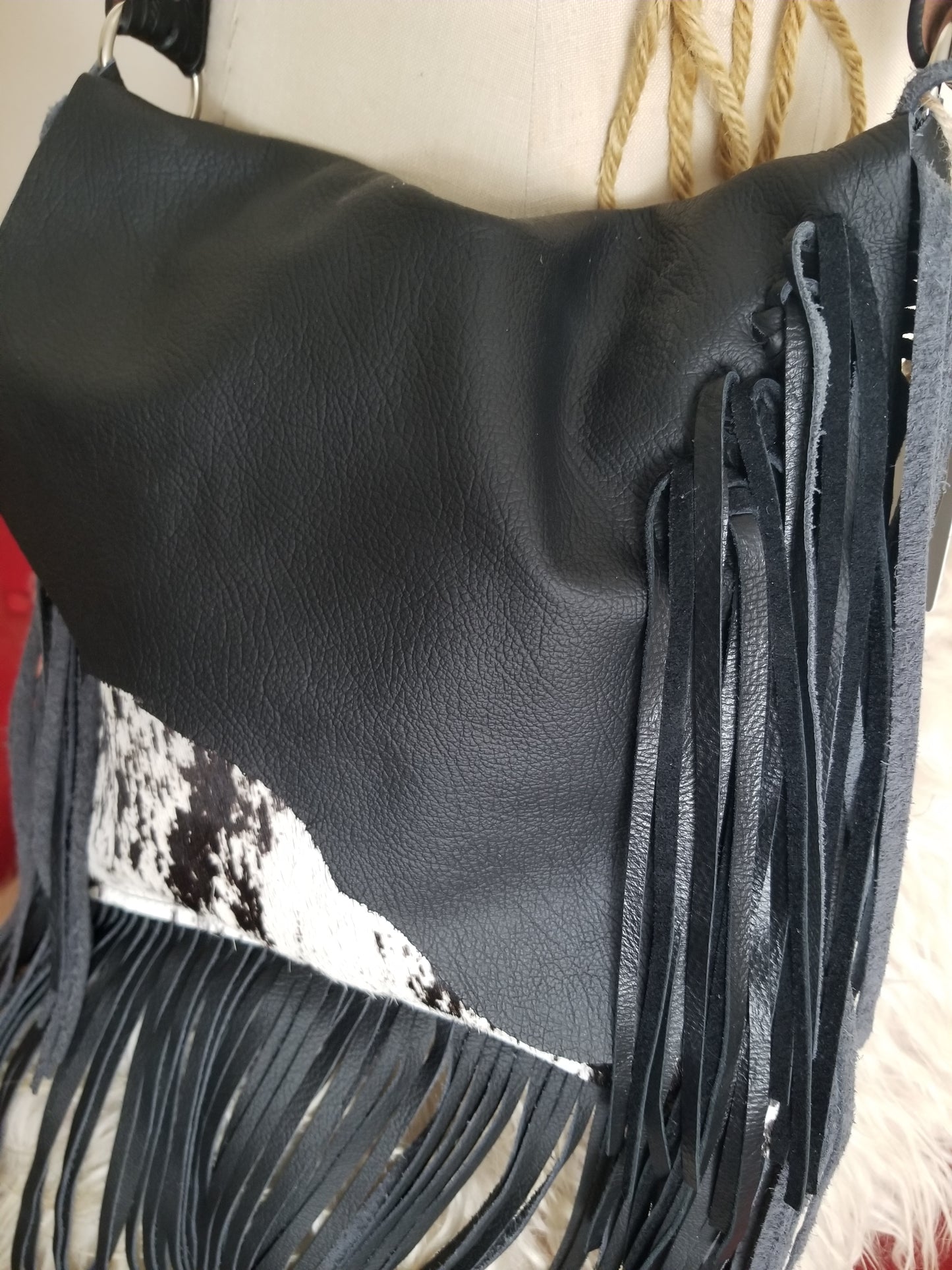 Cowhide Fringe Purse