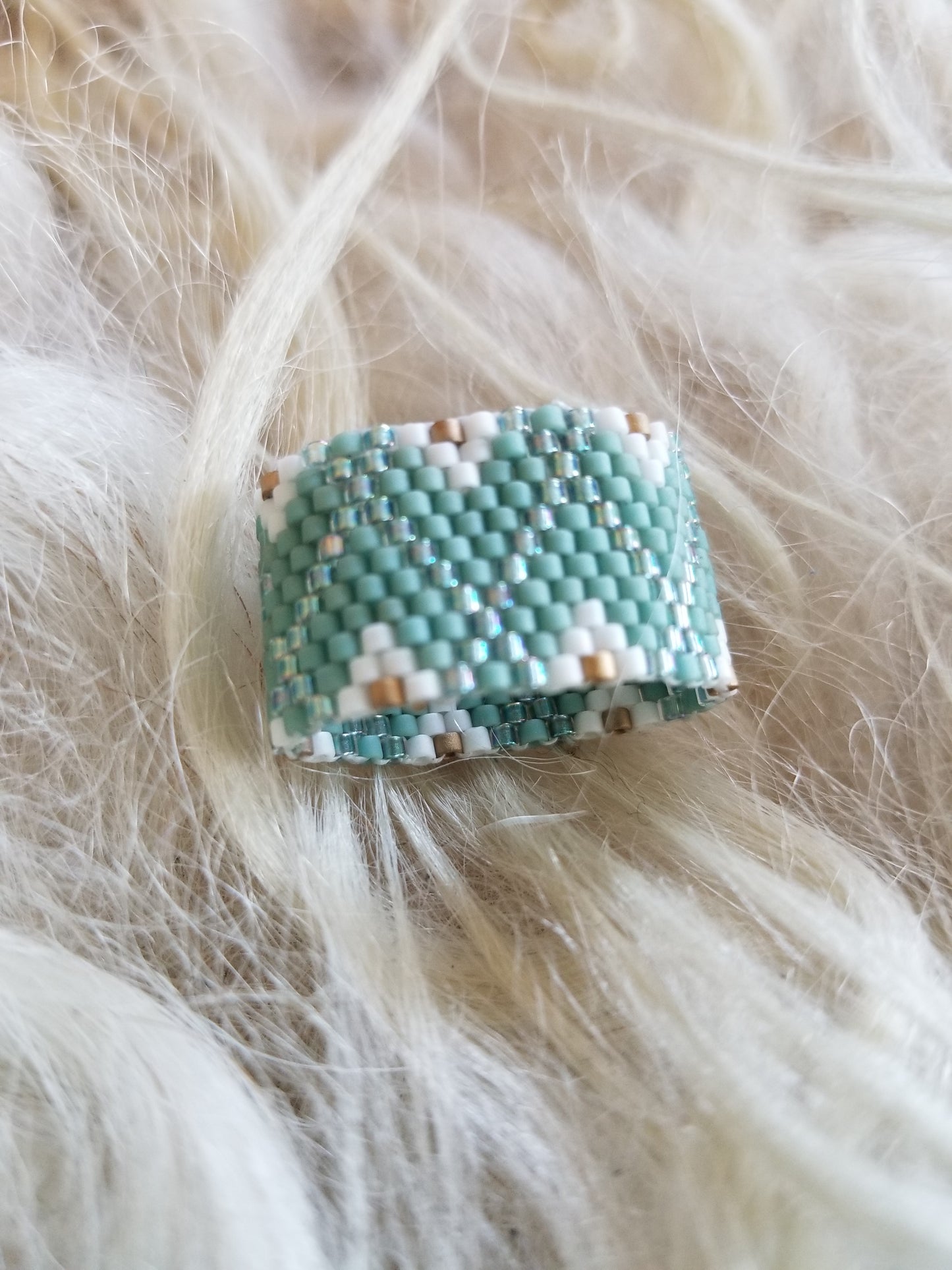 Aztec Beaded Ring