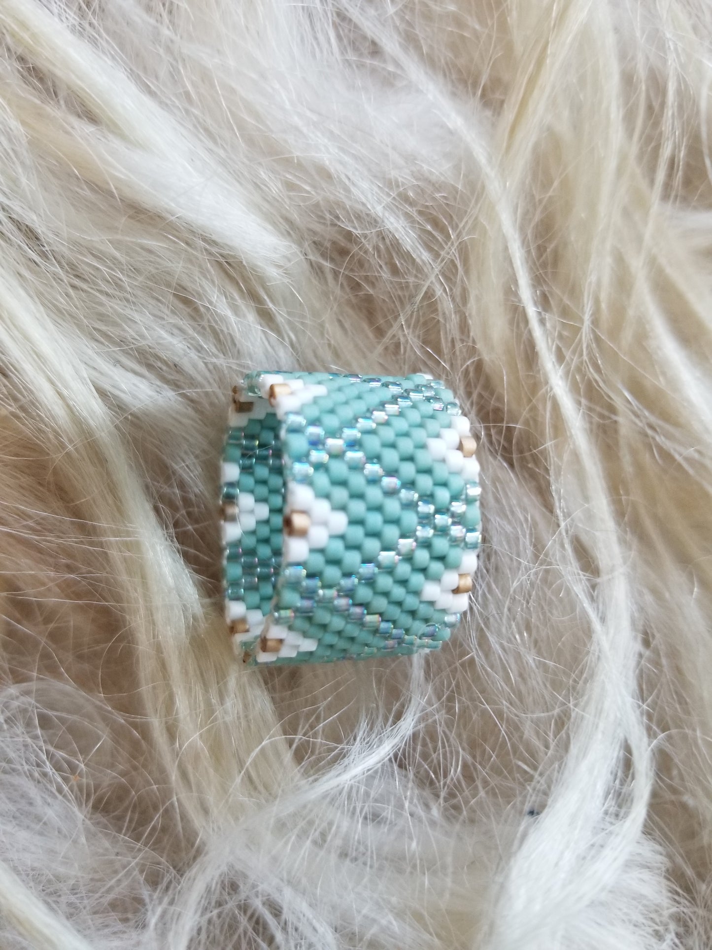 Aztec Beaded Ring