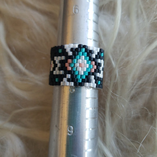 Aztec Beaded Ring