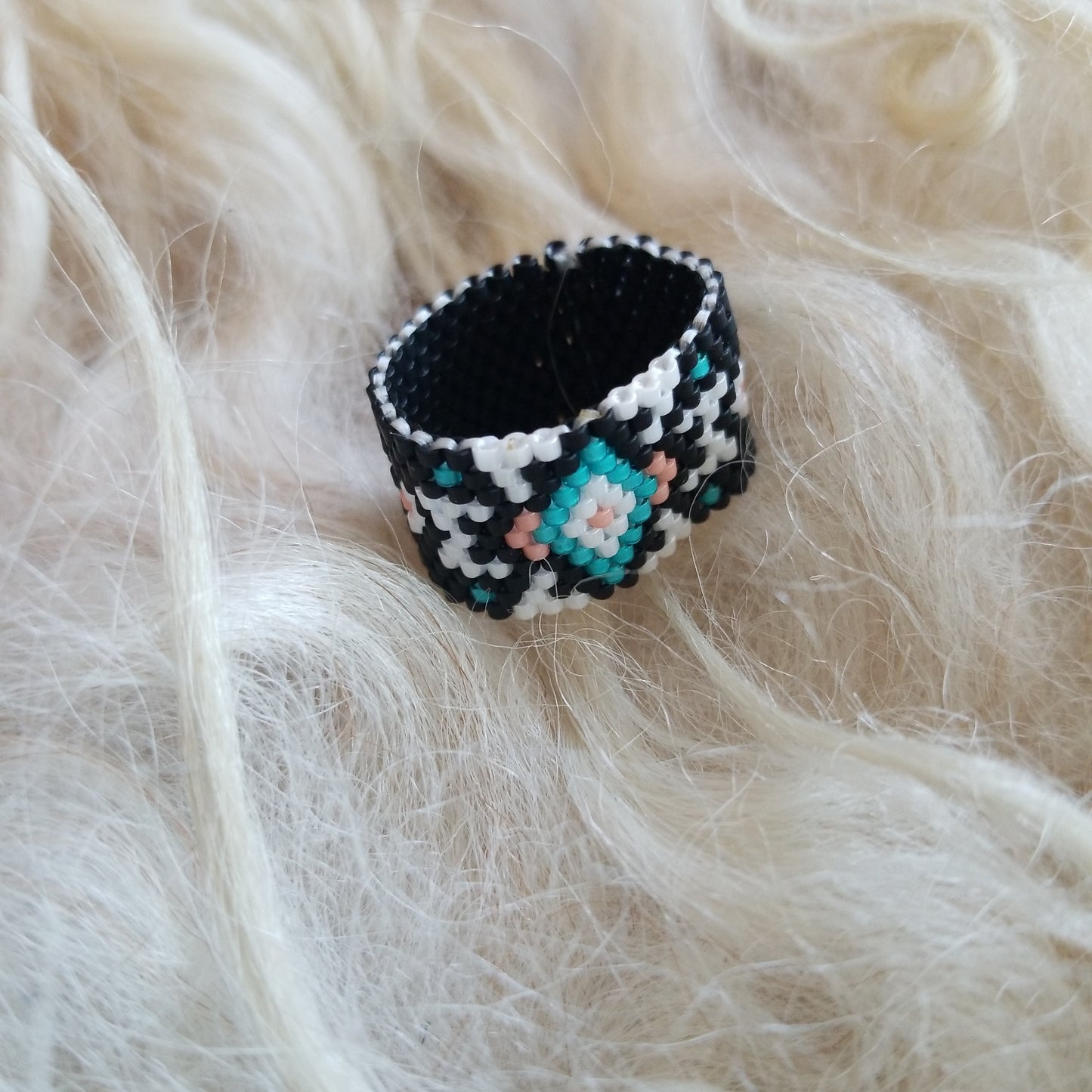 Aztec Beaded Ring