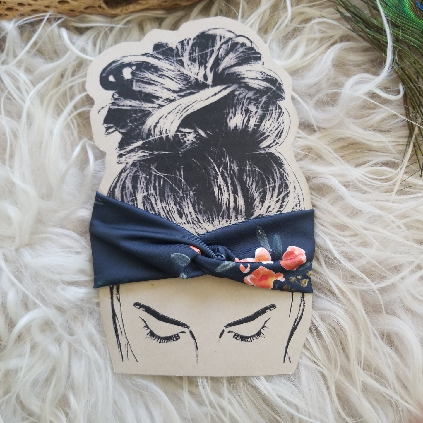 Black Floral Headband