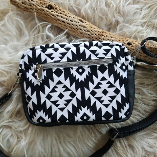 Black and White Aztec Handbag